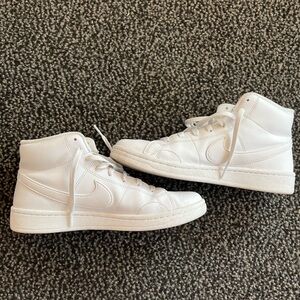 Nike high tops- court royale white